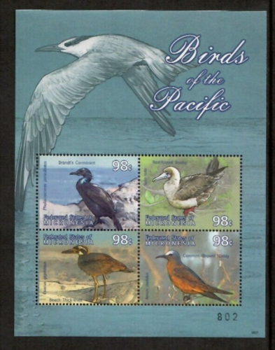 Micronesia 2009 - Birds of the Pacific - Sheet of 4 Stamps - Scott #859 - MNH - Afbeelding 1 van 1