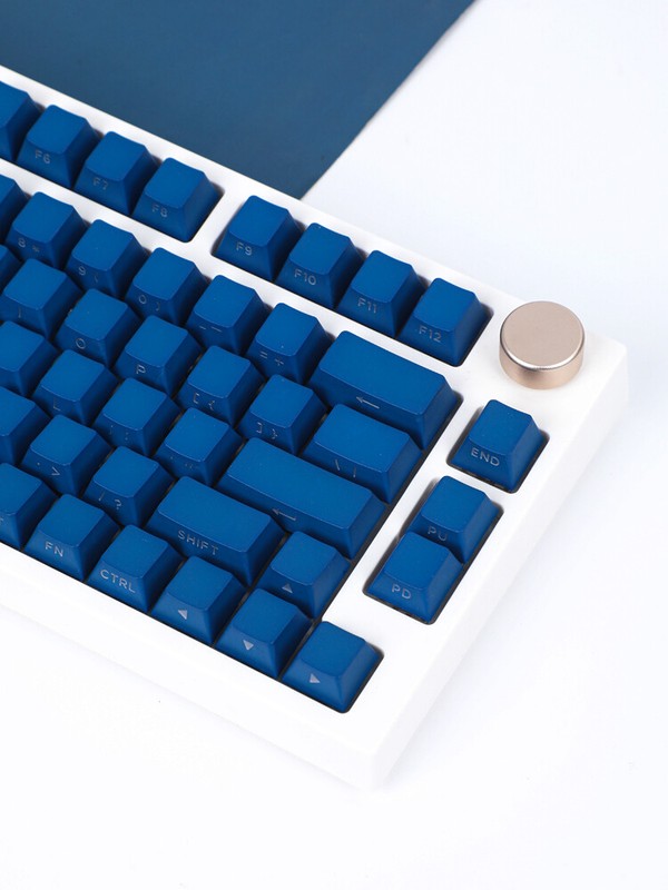 Prussian Blue Side Printed Keycaps Shine Through PBT Doubleshot Keycap Set