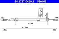 ATE 24.3727-0469.2 Seilzug, Feststellbremse FüR MERCEDES-BENZ