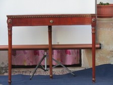 Consolle mezza luna stile antico in legno con cassetto Italia epoca metà XX sec.