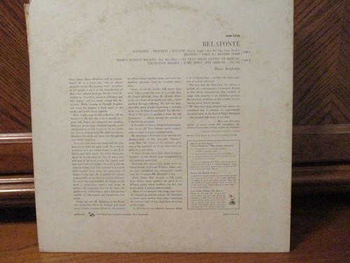 Harry Belafonte "Belafonte" RCA Victor Long Playing Record in Excellent Cond. - Picture 3 of 9
