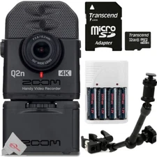 Zoom Q2n-4K Ultra High Definition Handy Video Recorder + Battery Accessory Kit