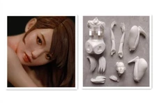 Anime HQ08-02 Girl 1/8 Figures Unpainted GK Models Unassembled Resin Garage Kits