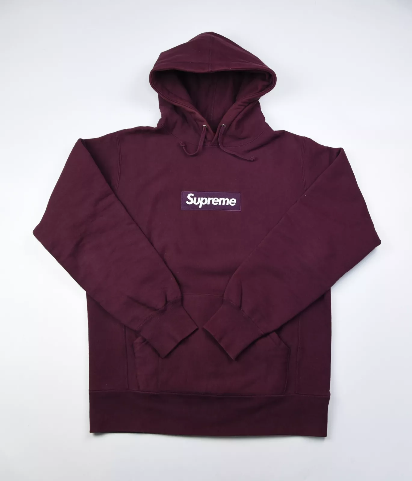 Boîte suprême logo sweat à capuche vin