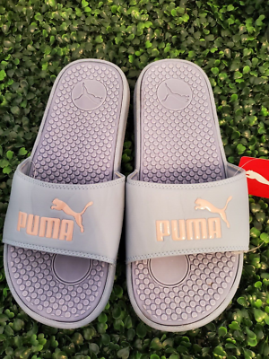 PUMA Women's Cool Cat Sport Slide Sandals Blue fog Lotus for sale