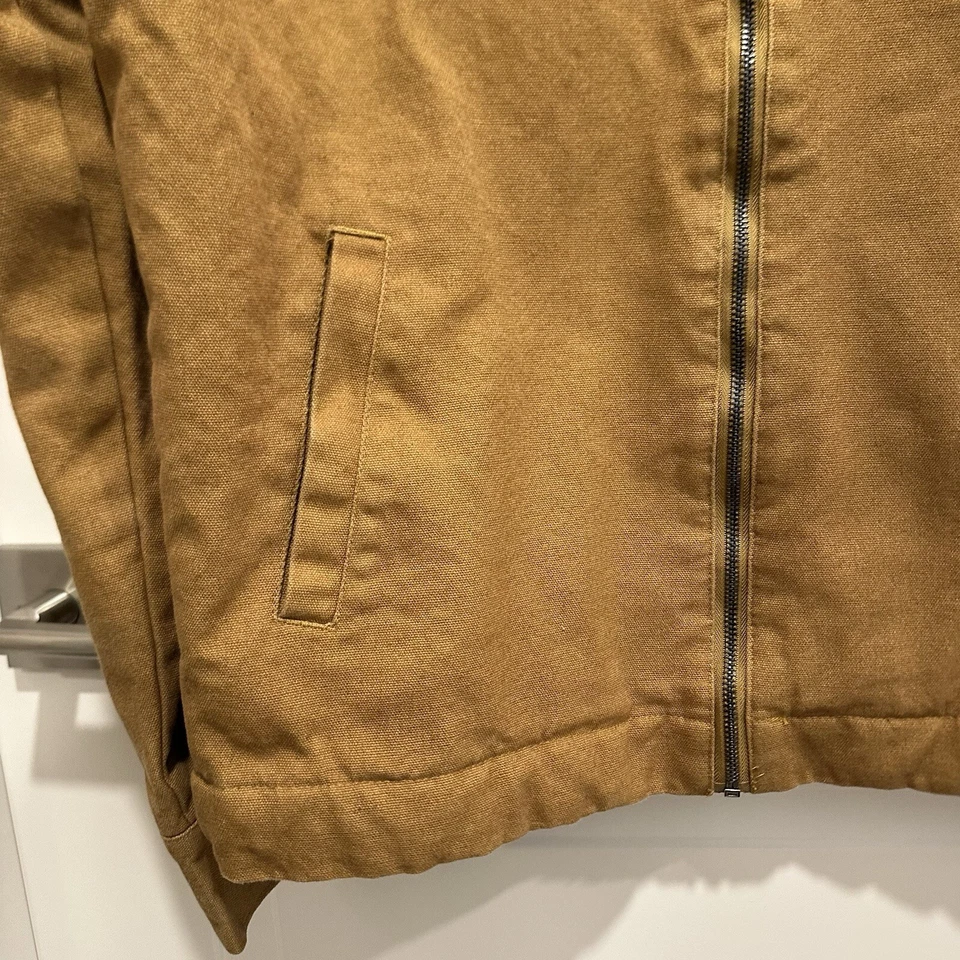 Matix Jacket Camel Brown Men's Large Full Zip Pockets Collared Canvas  - Image 4 of 4
