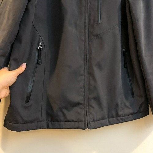 Tumi Tech Convertible Hooded Windbreaker Grey Coat Full Zip Jacket Men's Small - Picture 5 of 11
