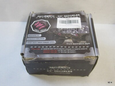 2 Pack AUTMATCH D Ring Shackle 3/4'' Pink & Black Snatch