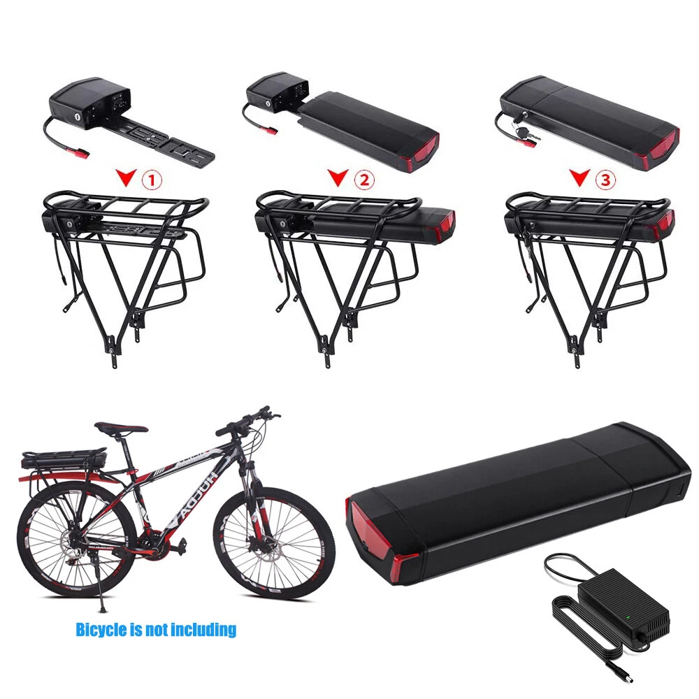 36V 20Ah Ebike Battery 36V Rear Rack Lithium Battery Electric Bike Li- Battery