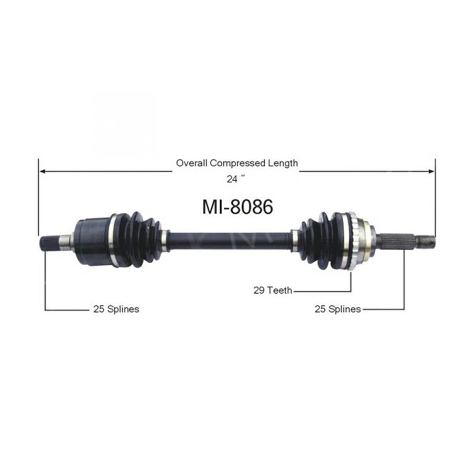 Se adapta a 1995 1996 1997 1998 1999 Hyundai Accent delantero izquierdo eje CV junta CV Foto 4 de 4