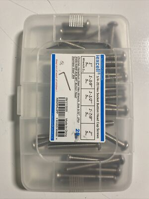 1/4-20 Hex Socket Button Head Cap Screws 25pcs in Storage Container