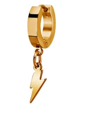 iJewelry2 Dangle Lightning Bolt Huggie Hoops Stainless Steel Unisex Earring 