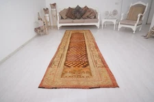 4x11 Vintage Runner Oushak Area Rug Turkish Handmade Antique Rug Neutral Rug 159