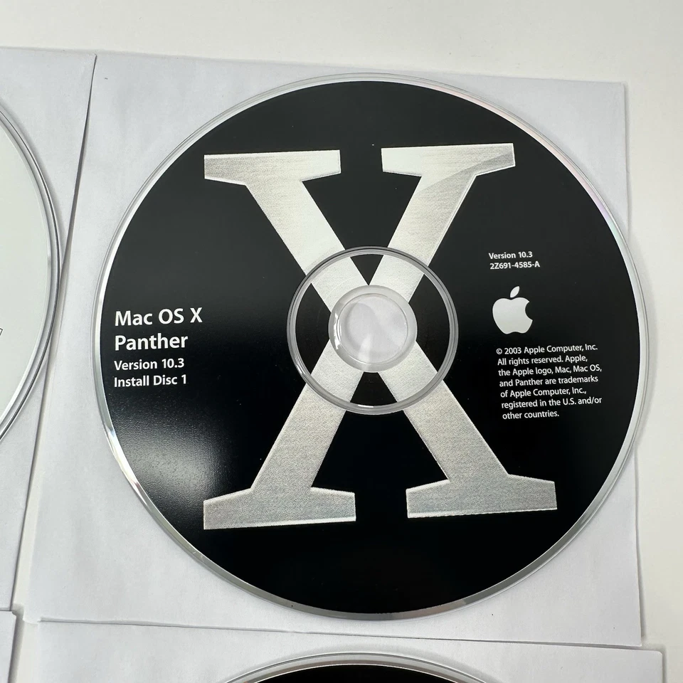 2003 Apple Mac OS X Panther 10.3| 3 Install Disc Set + Mac OS Xcode Tools Disc - Image 3 of 4