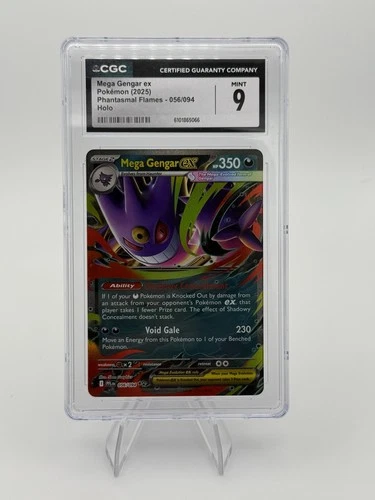 CGC 9 Mega Gengar Ex 056/094 HOLO Phantasmal Flames 👻 🔥
