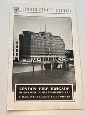 1953 London Fire Brigade LCC Headquarters Display Programme Fire Engines
