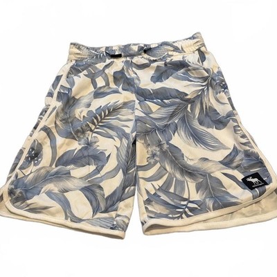 Abercrombie Kids Boys Blue Leaf Print Shorts 15/16