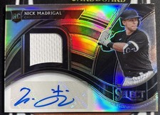 2021 Panini Select - Relic Rookie Patch Auto RPA Nick Madrigal RJA-NM # /199 RC