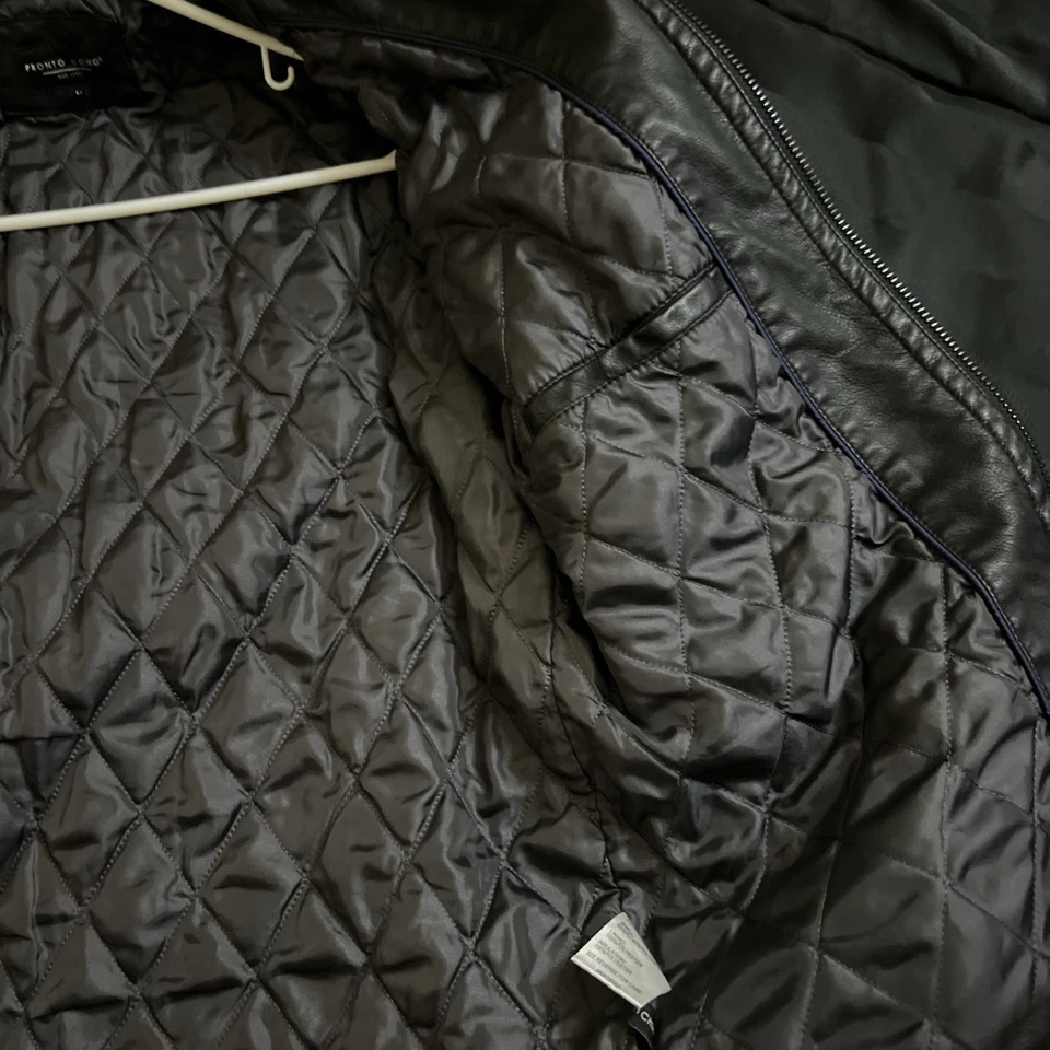 Pronto Uomo Black Leather Jacket - Image 4 of 4