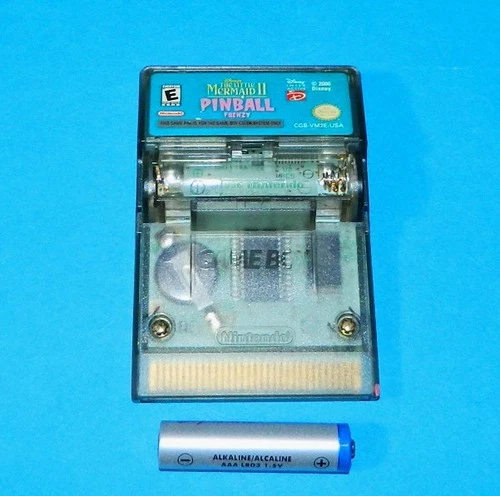 The Little Mermaid II Pinball Frenzy Nintendo Game Boy Color Cartridge + Battery