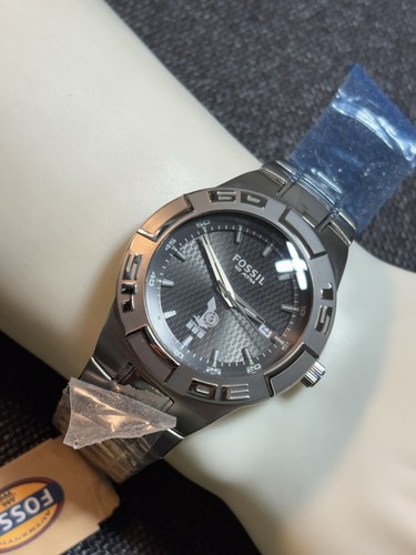Fossil Men’s Eagle Ottawa Stainless WR100M Watch Gray Dial Date Luminous Hands - Picture 4 of 24