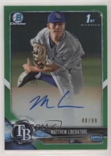 2018 Bowman Draft Chrome Pick Green Refractor 48/99 Matthew Liberatore Auto 05ns