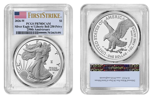 2026-W (PR70) Proof American Silver Eagle  ~ Bell Privy ~ $1 PCGS FS - Presale