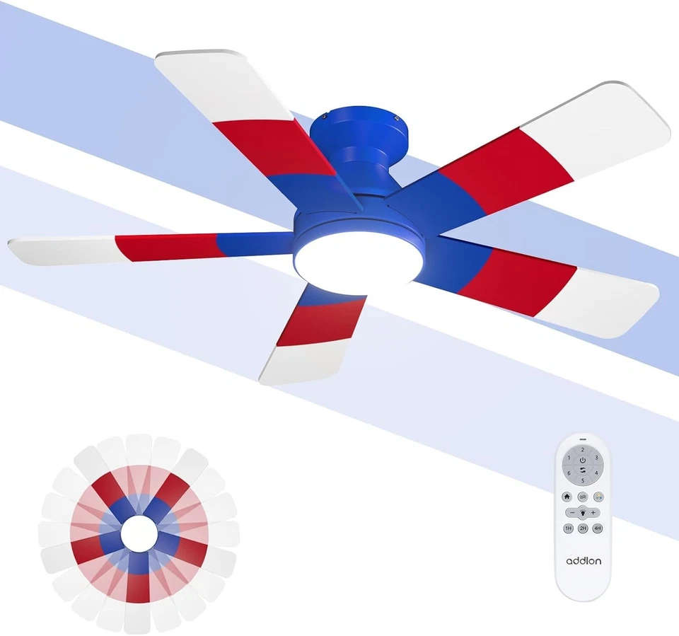 Kids Blue Ceiling Fan with Light & Remote - 42 Inch - Image 3 of 4