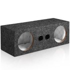 Dual 6.5 Inch Car Audio Subwoofer Enclosure Box, Dual Sealed Carpet Covered Car