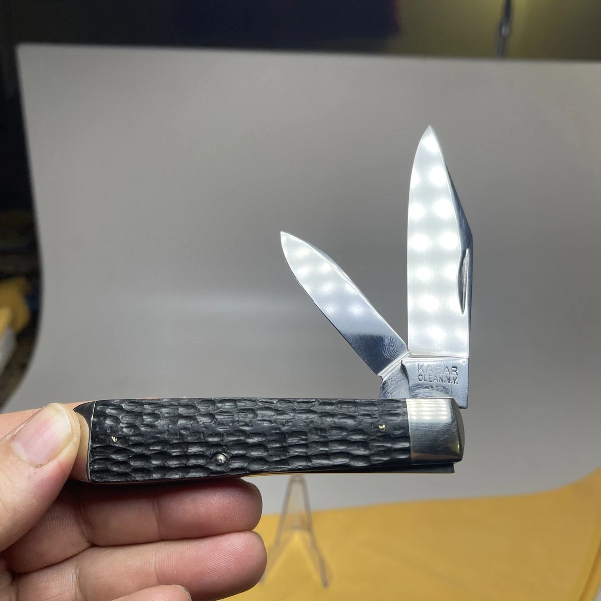 KA-BAR ビンテージ 2枚刃 スウェルセンターペンナイフ KA-BAR Bone Handle Collectible Vintage Folding Knives 2 Blades for