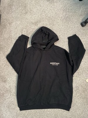 NEW Black Men s Size Fear Of God Essentials Hoodie Size L