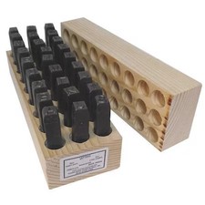 YOUNG BROS STAMP WORKS 00273 Steel Stamps Set, 2-3/8" Shank L, Steel, 273