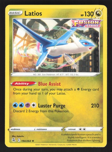 English NM Latios 194/264 SWSH08 Pokemon SWSH08: Fusion Strike