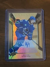 *GOLD AUTO  Quinn Hughes 2023-24 Upper Deck  Trilogy  #49