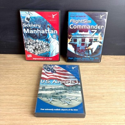 Flight Simulator 2004 FS9 Add-On Bundle x3 Aerosoft FlightSim Commander Manhatta