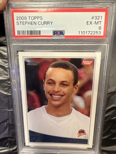 2009 TOPPS STEPHEN CURRY #321 Rookie PSA EX-MT 6 Card Centered Nicely In Front!