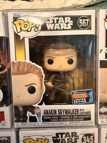 Funko Pop Star Wars #567 Anakin Skywalker With Lightsabers 2022 Fall W/Protector