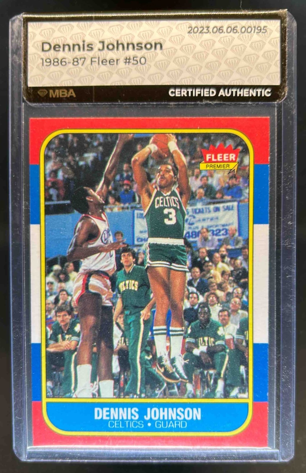 1986-87 Fleer Dennis Johnson #50 Celtics MBA Auth
