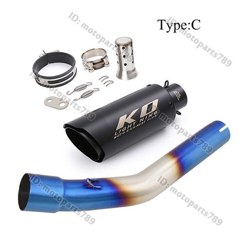 For Yamaha Tenere 700 2019-2025 Exhaust Tips Mid Link Pipe 51mm Muffler Escape - Picture 5 of 11