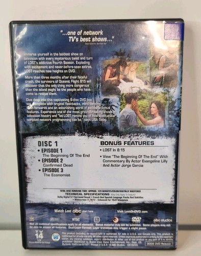 Lost Season 4 TV Series DVDs 13 Episodes 4 Discs - Picture 3 of 10