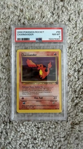 2000 Pokemon Rocket Charmander #50 PSA 8