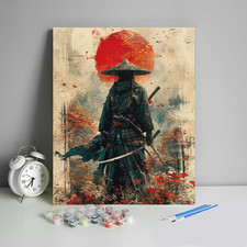 Adult Paint by Number Kits on Canvas Japanese Samurai Adults' Paint-By-Number...
