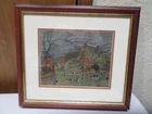 Beautiful Vintage Framed & Matted "The Meet" Foil Print