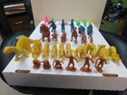 Vintage Marx Prehistoric Playset Lot of 28 Original Dinosaurs and 6 Cavemen