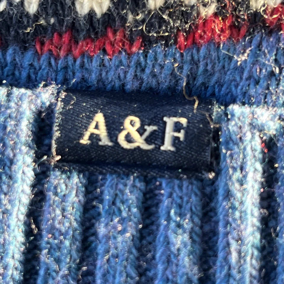 Abercrombie & Fitch Winter Hat Cap Blue One Size Multicolored Warm Beanie NWT - Image 2 of 4