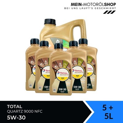 Total Quartz 9000 NFC 5W-30 API SL ACEA A5/B5 Ford Motoröl 5+5 Liter = 10 Liter