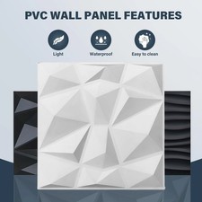 50PCS Modern Decorative Wall Panel 3D Wall Decor PVC Panels Cladding Panels