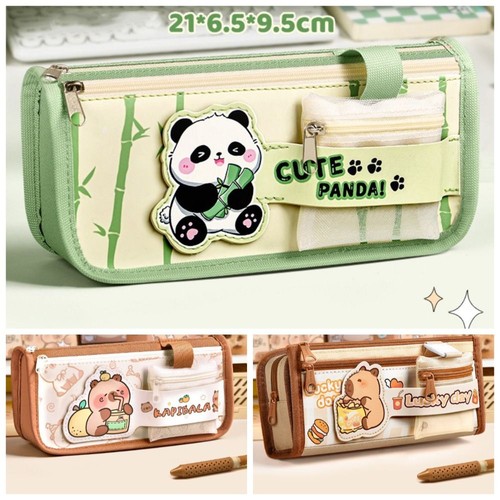 Cute Capybara Pencil Bag 3/5-Layer Capybara Stationery Case Office