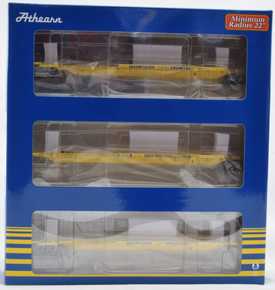 Athearn TTX  57' Trinity Spine Car 3 Unit Set #361041 HO Train Cars ATH15535