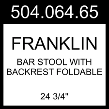 IKEA FRANKLIN Bar Stool With Backrest Foldable Black/black  24 3/4" 504.064.65
